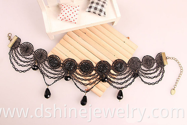 Gothic Black Victorian Lace Choker Necklace